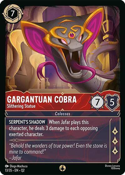 Gargantuan Cobra Slithering Statue 13/35 Illumineer's Quest: Palace Heist Lorcana card