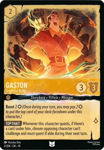 Gaston Frightful Bully 2/204 Whispers in the Well Lorcana card