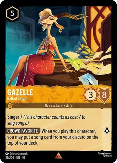 Gazelle Ballad Singer 25/204 Whispers in the Well Lorcana card