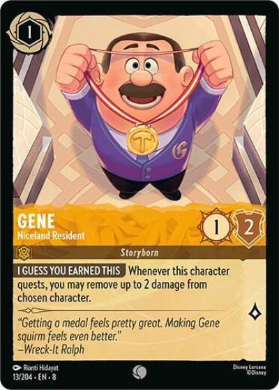 Gene Niceland Resident 13/204 Reign of Jafar Lorcana card