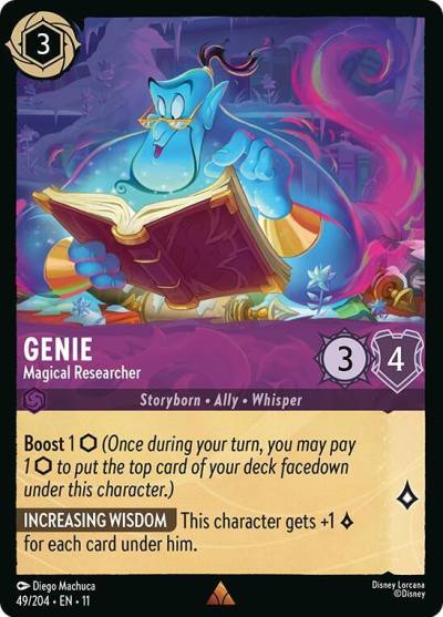 Genie Magical Researcher 49/204 Winterspell Lorcana card