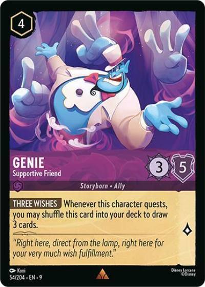 Genie Supportive Friend 54/204 Fabled Lorcana card