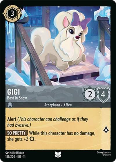 Gigi Best in Snow 189/204 Winterspell Lorcana card