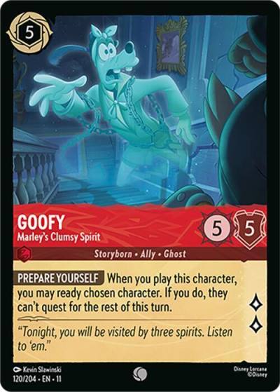 Goofy Marleys Clumsy Spirit 120/204 Winterspell Lorcana card