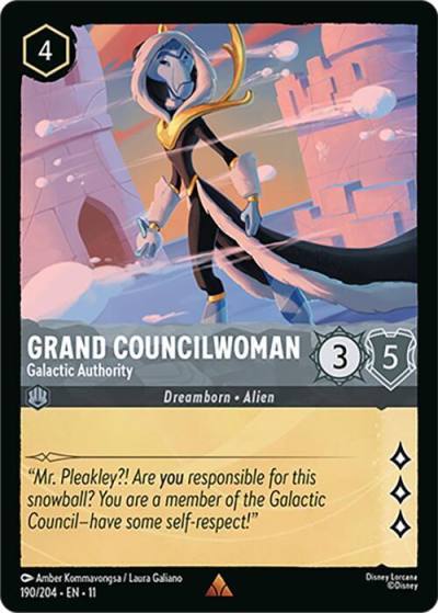 Grand Councilwoman Galactic Authority 190/204 Winterspell Lorcana card