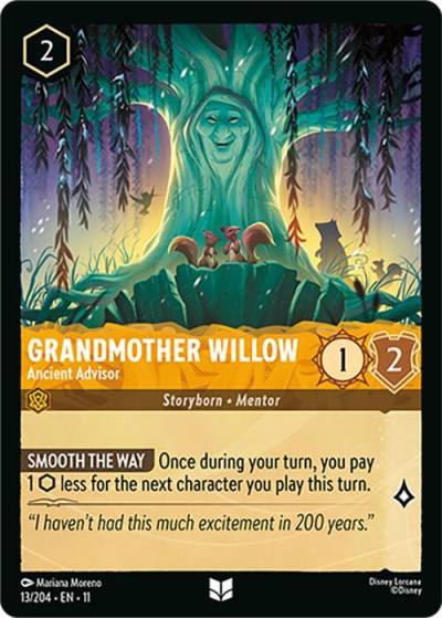 Grandmother Willow Ancient Advisor 13/204 Winterspell Lorcana card