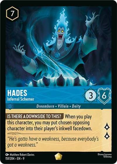 Hades Infernal Schemer 151/204 Fabled Lorcana card