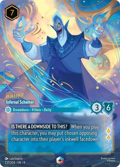 Hades Infernal Schemer Enchanted 237/204 Fabled Lorcana card