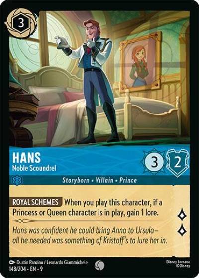 Hans Noble Scoundrel 148/204 Fabled Lorcana card