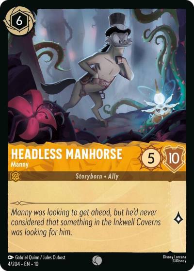 Headless Manhorse Manny 4/204 Whispers in the Well Lorcana card