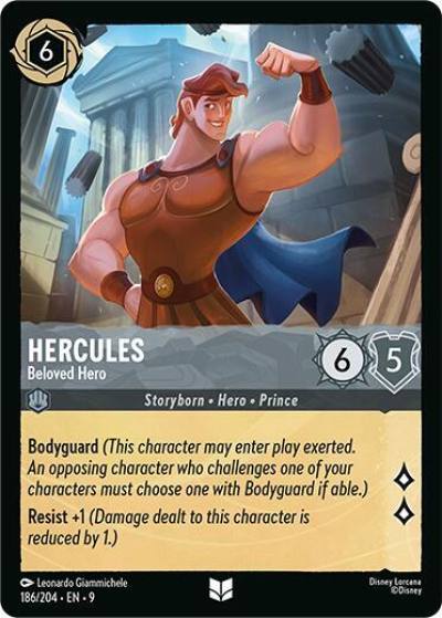 Hercules Beloved Hero 186/204 Fabled Lorcana card