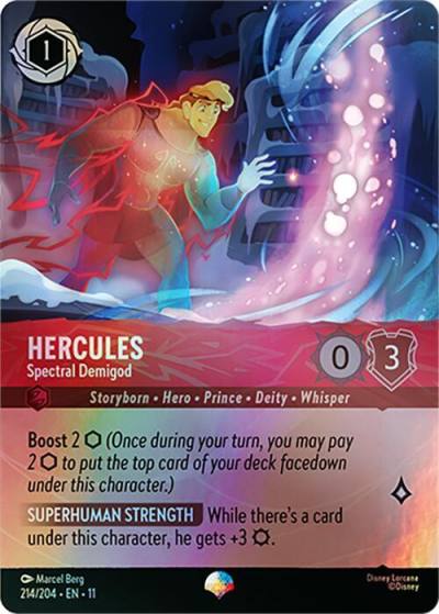 Hercules Spectral Demigod Epic 214/204 Winterspell Lorcana card