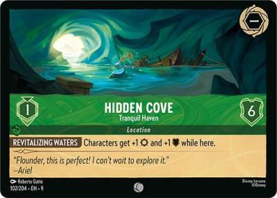 Hidden Cove Tranquil Haven 102/204 Fabled Lorcana card