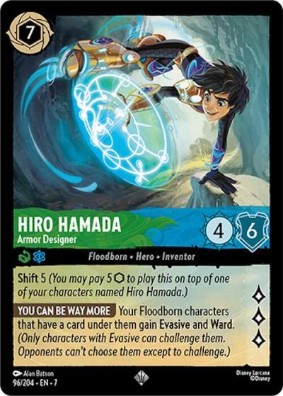 Hiro Hamada Armor Designer 96/204 Archazia's Island Lorcana card