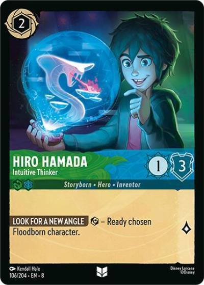 Hiro Hamada Intuitive Thinker 106/204 Reign of Jafar Lorcana card