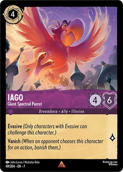 Iago Giant Spectral Parrot 49/204 Archazia's Island Lorcana card