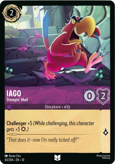 Iago Stompin Mad 43/204 Whispers in the Well Lorcana card