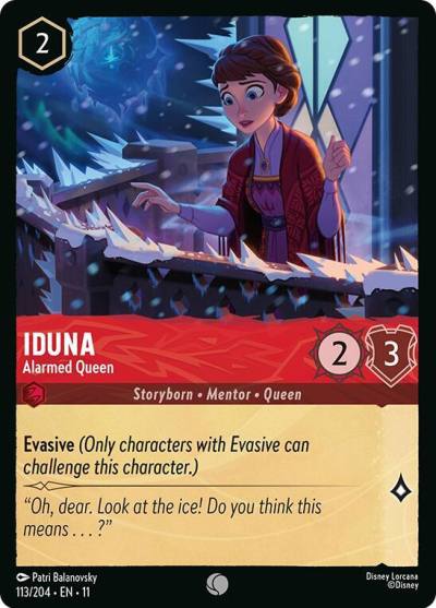 Iduna Alarmed Queen 113/204 Winterspell Lorcana card