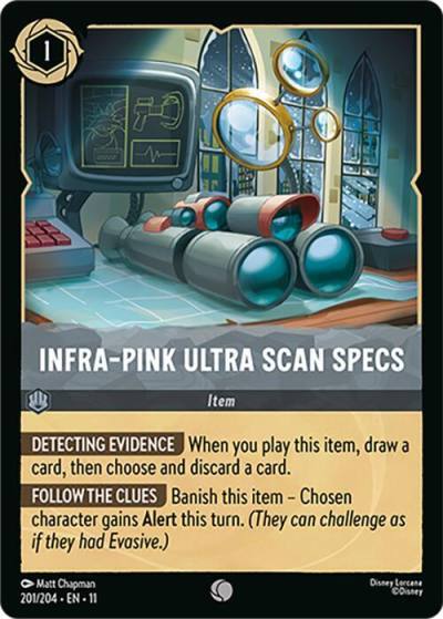 Infra Pink Ultra Scan Specs 201/204 Winterspell Lorcana card