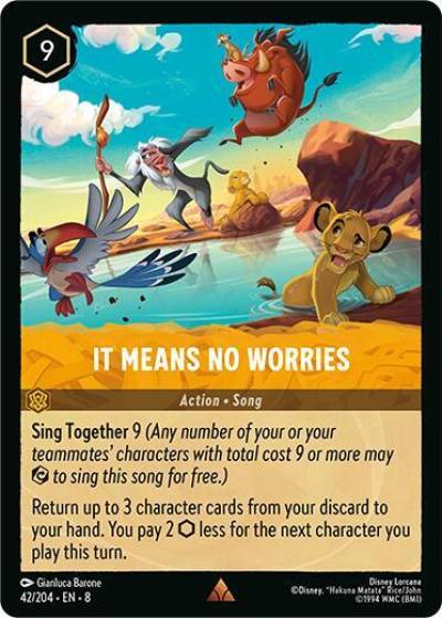 It Means No Worries 42/204 Reign of Jafar Lorcana card