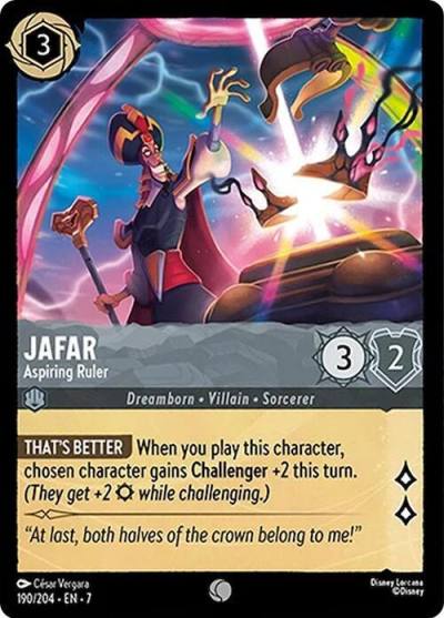 Jafar Aspiring Ruler 190/204 Archazia's Island Lorcana card