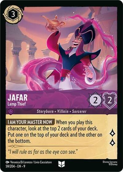 Jafar Lamp Thief 59/204 Fabled Lorcana card