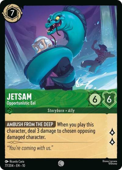 Jetsam Opportunistic Eel 77/204 Whispers in the Well Lorcana card
