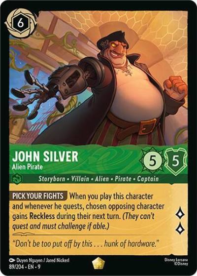 John Silver Alien Pirate 89/204 Fabled Lorcana card