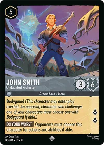 John Smith Undaunted Protector 193/204 Winterspell Lorcana card