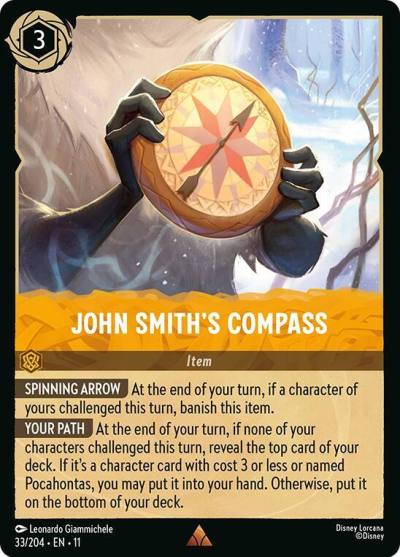 John Smiths Compass 33/204 Winterspell Lorcana card