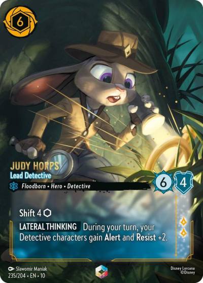 Judy Hopps Lead Detective Enchanted 235/204 Whispers in the Well Lorcana card