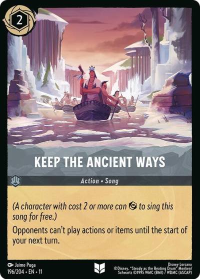 Keep the Ancient Ways 196/204 Winterspell Lorcana card