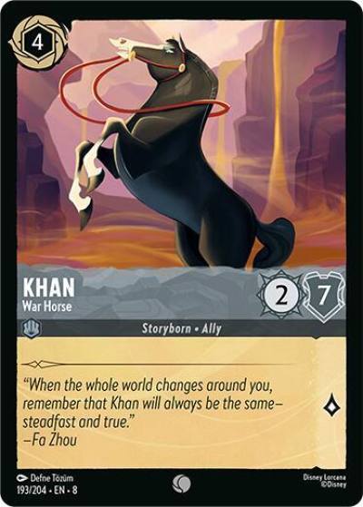 Khan War Horse 193/204 Reign of Jafar Lorcana card