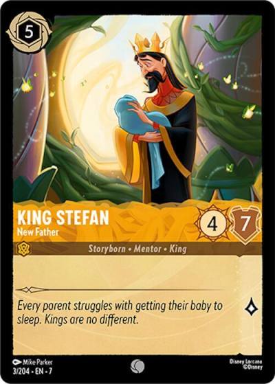 King Stefan New Father 3/204 Archazia's Island Lorcana card