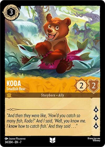 Koda Smallish Bear 34/304 Archazia's Island Lorcana card