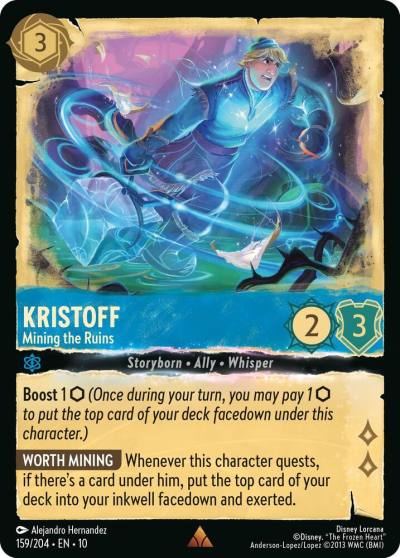 Kristoff Mining the Ruins 159/204 Whispers in the Well Lorcana card