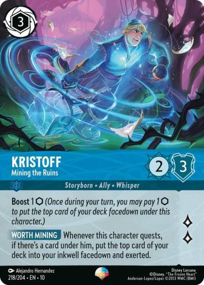 Kristoff Mining the Ruins Epic 218/204 Whispers in the Well Lorcana card