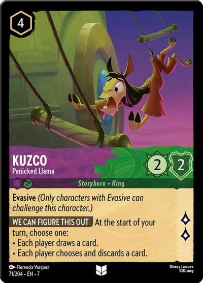 Kuzco Panicked Llama 71/204 Archazia's Island Lorcana card