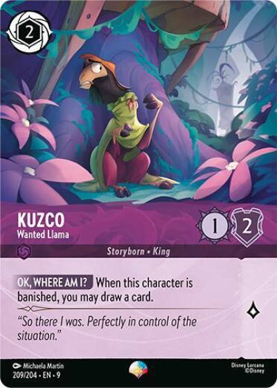 Kuzco Wanted Llama Epic 209/204 Fabled Lorcana card