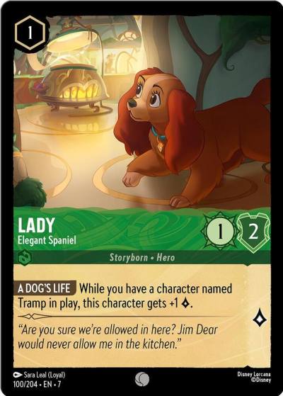 Lady Elegant Spaniel 100/204 Archazia's Island Lorcana card