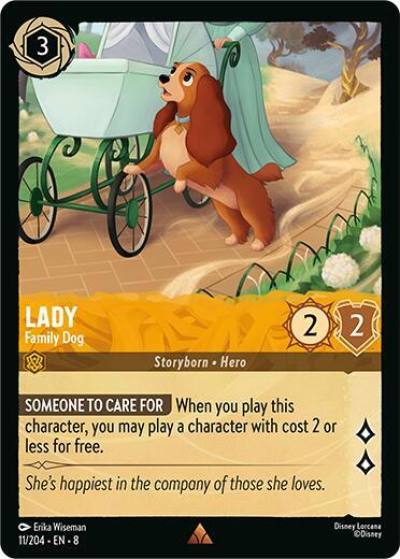 Lady Family Dog 11/204 Reign of Jafar Lorcana card