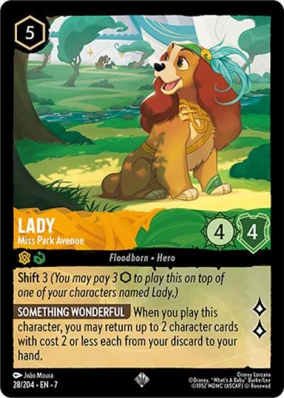Lady Miss Park Avenue 28/204 Archazia's Island Lorcana card