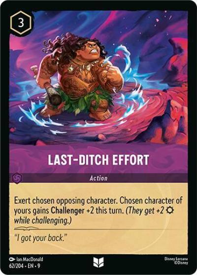 Last Ditch Effort 62/204 Fabled Lorcana card