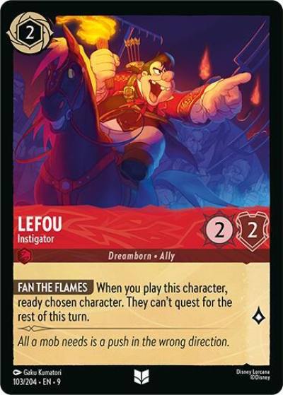 LeFou Instigator 103/204 Fabled Lorcana card