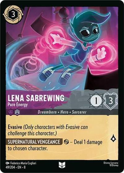 Lena Sabrewing Pure Energy 49/204 Reign of Jafar Lorcana card