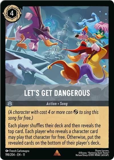 Lets Get Dangerous 198/204 Winterspell Lorcana card