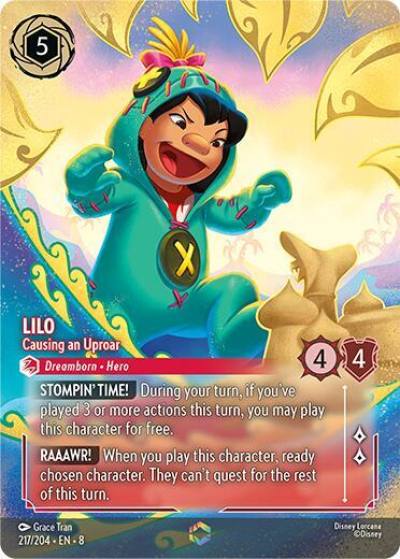 Lilo Causing an Uproar Enchanted 217/204 Reign of Jafar Lorcana card