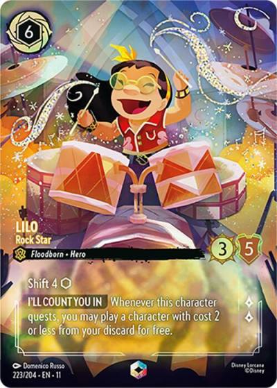 Lilo Rock Star Enchanted 223/204 Winterspell Lorcana card