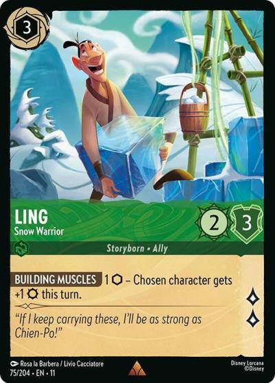 Ling Snow Warrior 75/204 Winterspell Lorcana card