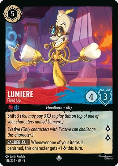 Lumiere Fired Up 139/204 Reign of Jafar Lorcana card